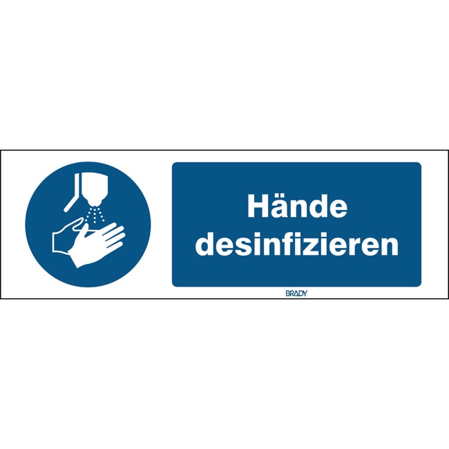 Disinfect your hands Sign Aluminium Germ