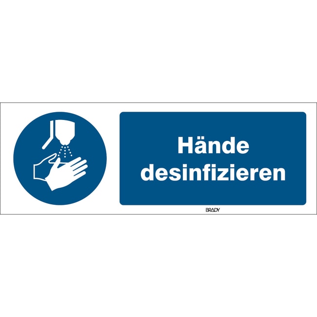 Disinfect your hands Sign Aluminium Germ