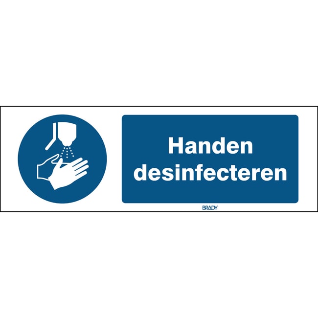 Disinfect your hands Sign Aluminium Dutc
