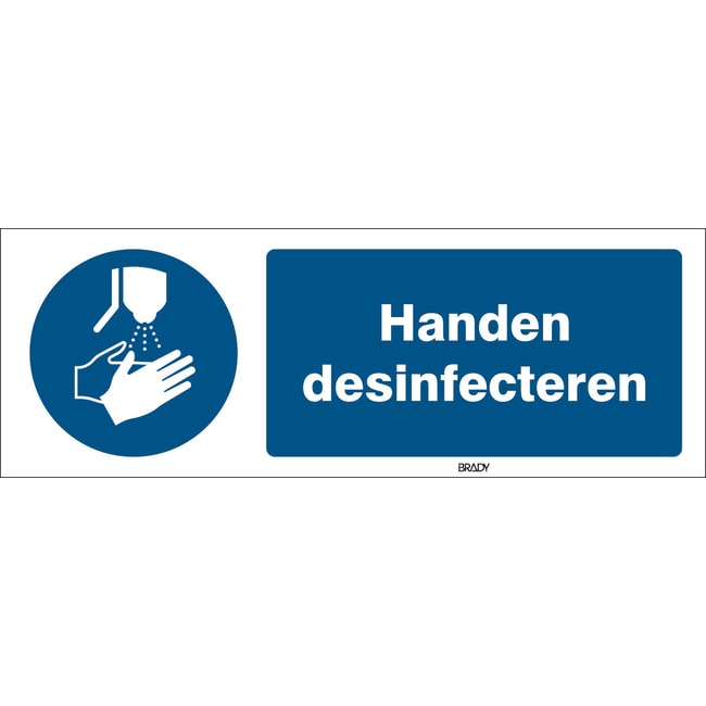 Disinfect your hands Sign Aluminium Dutc