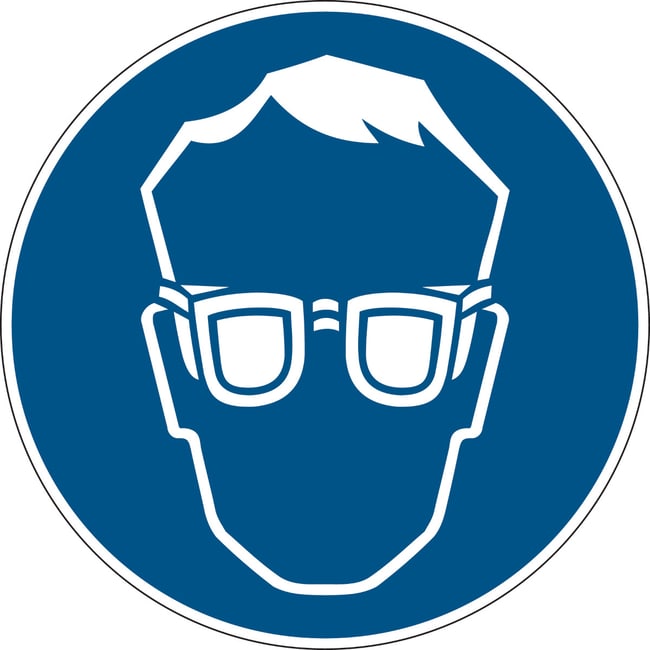 Brady Gebotsschilder, Augenschutz benutz