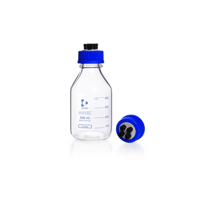 X2 HPLC Flasche GL45, 4 Port,PP, 500ml,k