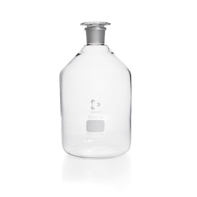 Enghals-Standflasche mit NS Glasstopfen