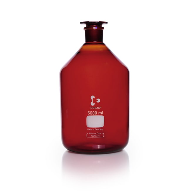 Enghals-Standflasche, braun ,mit NS Glas