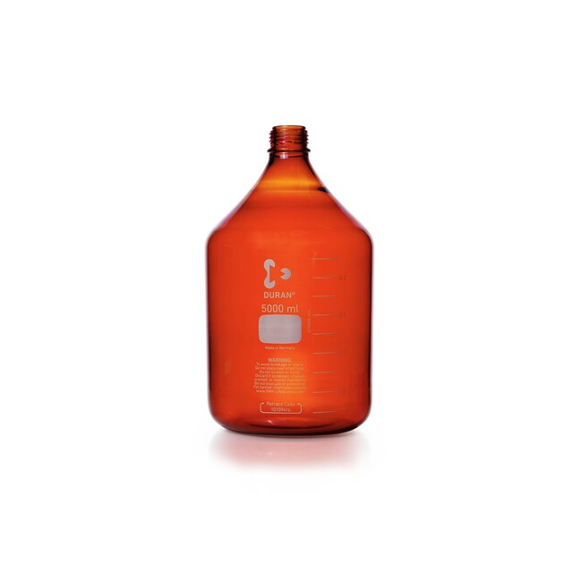 Laborflasche 5000 ml,Braunglas ohne Kapp