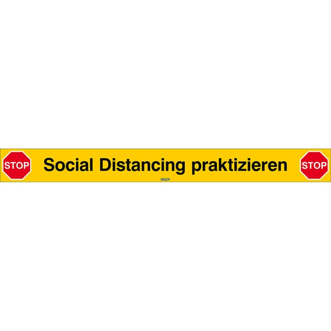 Sicherheitsschild Soziale Distanz einhal
