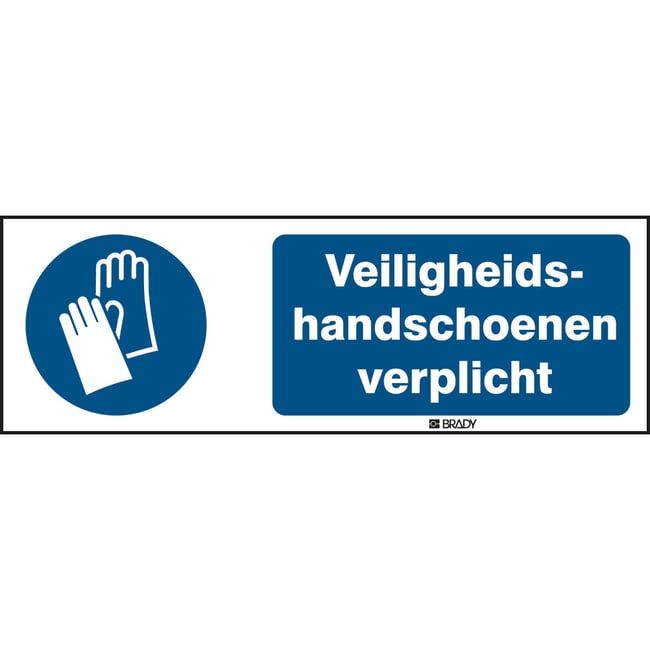Sign 297x105 "Veiligheidshandschoenen ve