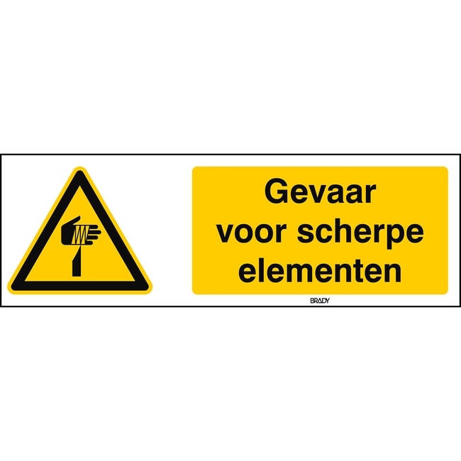Brady ISO Horizontal Safety Sign - Dange