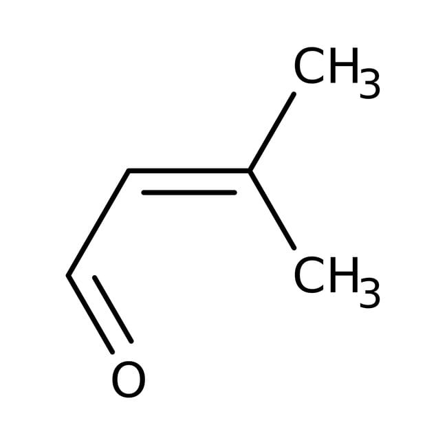 3-Methyl-2-butenal, 97%, C5H8O, CAS Numb