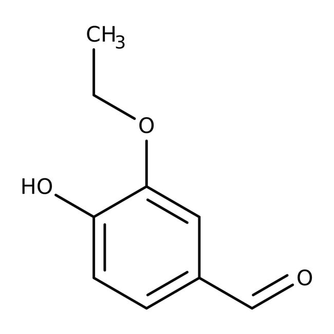 3-Ethoxy-4-hydroxybenzaldehyde, 97%, C9H