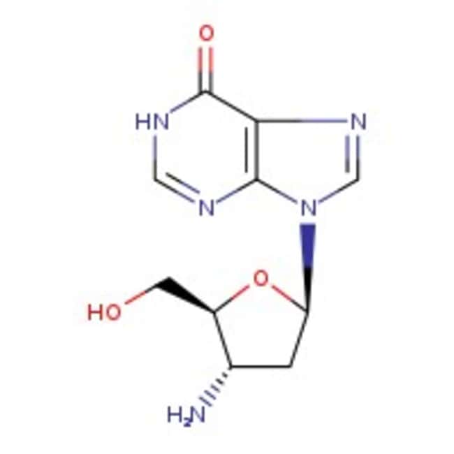 3'-Amino-2',3'-dideoxyinosine, 98%, C10H