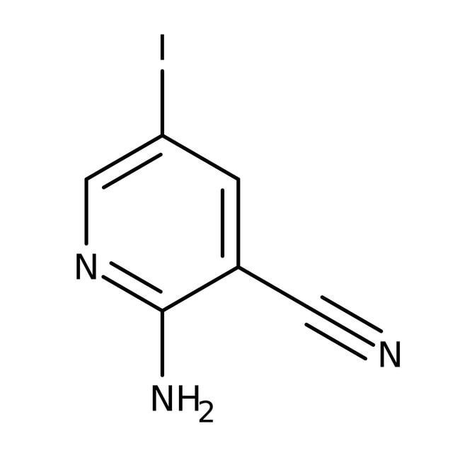 2-Amino-3-cyano-5-iodopyridine, 97%, C6H