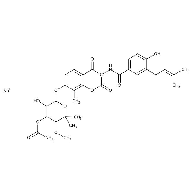 Novobiocin Sodium Salt, C31H38N2NaO11, C