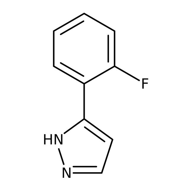 3-(2-Fluorophenyl)-1H-pyrazole, 98%, C9H