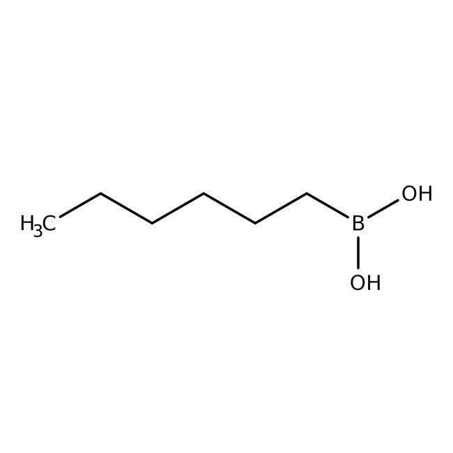 1-Hexylboronic acid, 97%, C6H15BO2, CAS