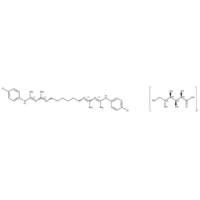 Chlorhexidine digluconate, C28H44Cl2N10O