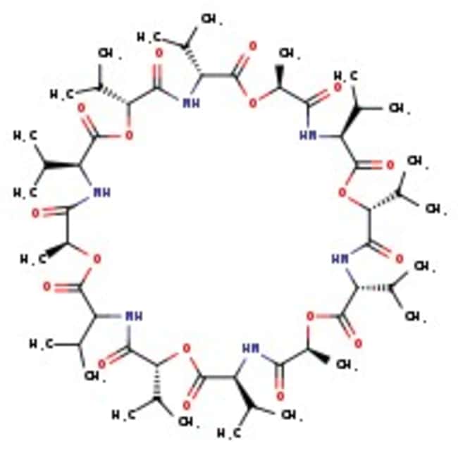 Valinomycin, 90%, C54H90N6O18, CAS Numbe