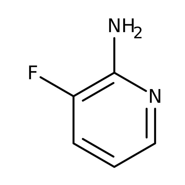 2-Amino-3-fluoropyridine, 97%, C5H5FN2,