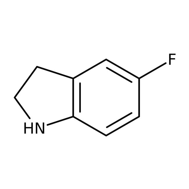 5-Fluoroindoline, 97%, C8H8FN, CAS Numbe