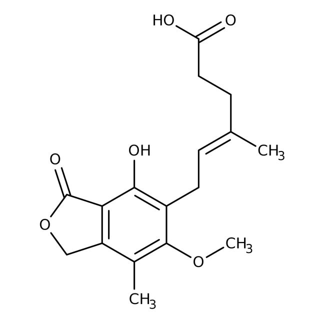 Mycophenolic acid, 98%, C17H20O6, CAS Nu