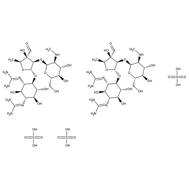 Streptomycin sulfate, C42H84N14O36S3, CA