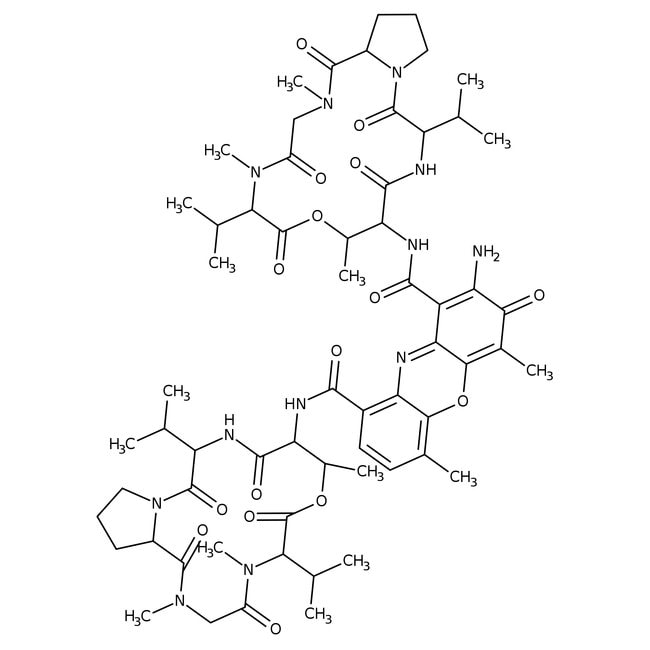 Actinomycin D, C62H86N12O16, CAS Number-