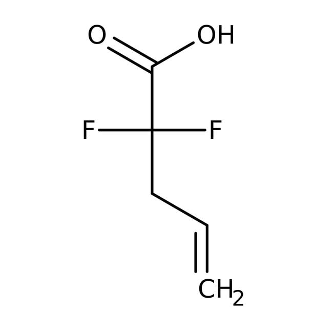 2,2-Difluoro-4-pentenoic acid, 97%, C5H6