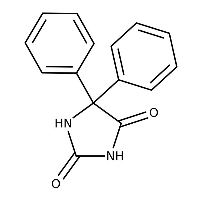 5,5-Diphenylhydantoin, 99%, C15H12N2O2,