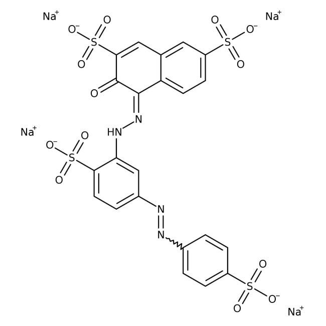 Ponceau S, C22H12N4Na4O13S4, CAS Number-