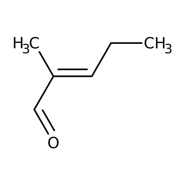 2-Methyl-2-pentenal, 97%, C6H10O, CAS Nu