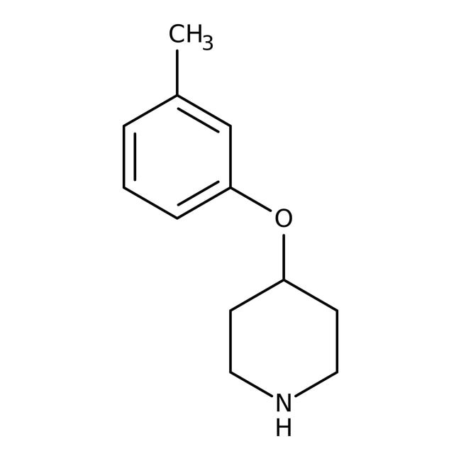 4-(3-Methylphenoxy)piperidine, 97%, C12H