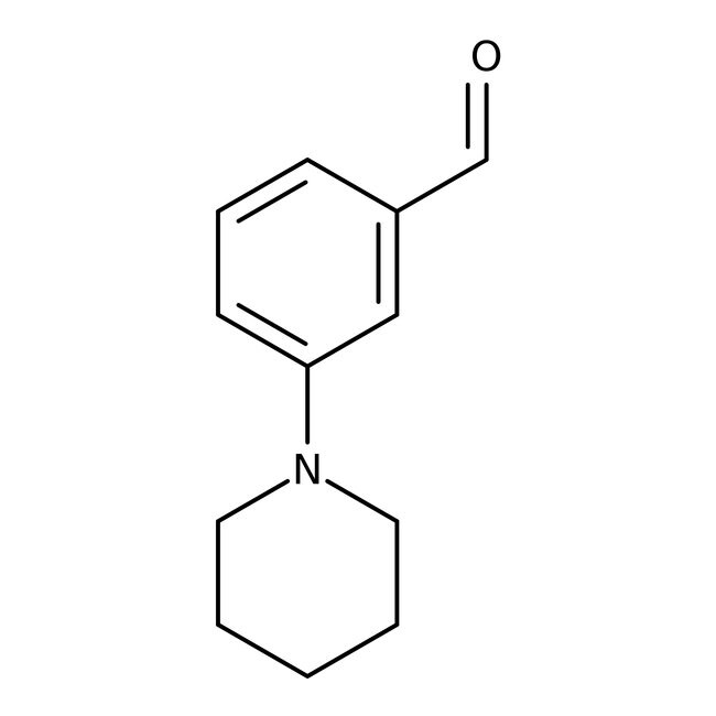 3-Piperidinobenzaldehyde, 95%, C12H15NO,