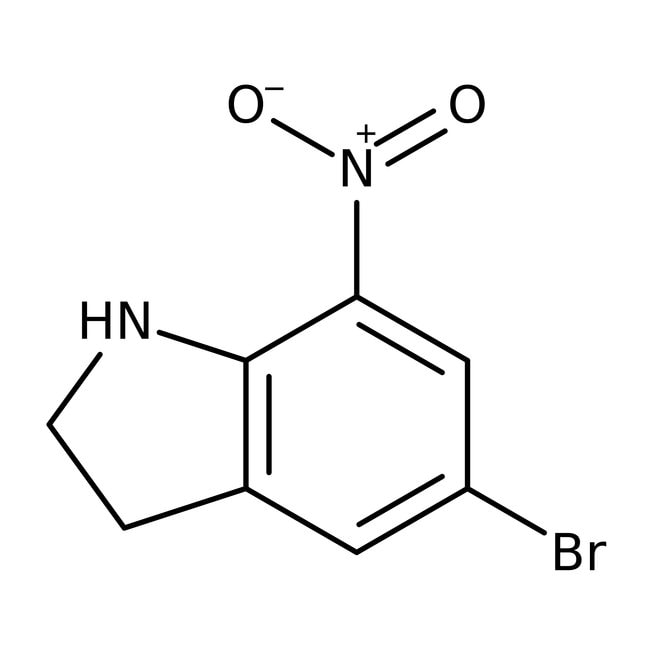 5-Bromo-7-nitroindoline, 98%, C8H7BrN2O2