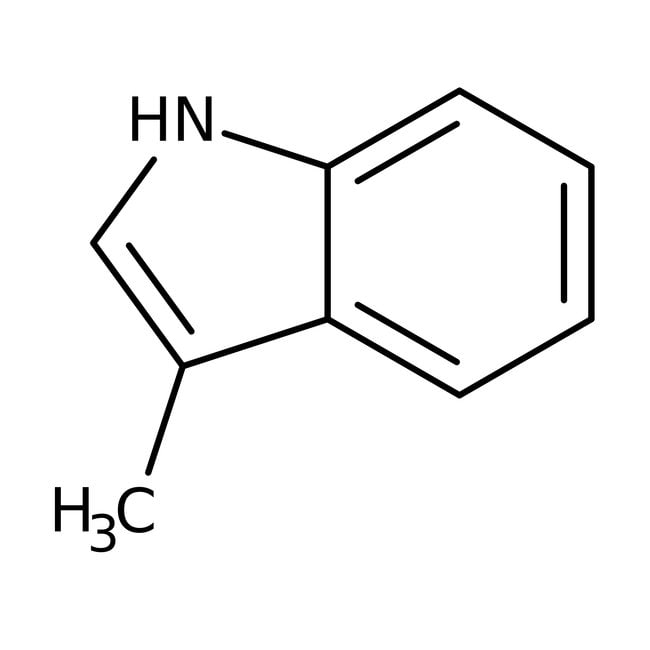 3-Methylindole, 99%, C9H9N, CAS Number-8