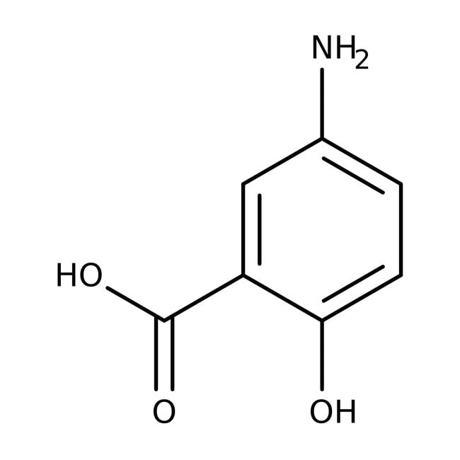 5-Aminosalicylic acid, 95%, C7H7NO3, CAS
