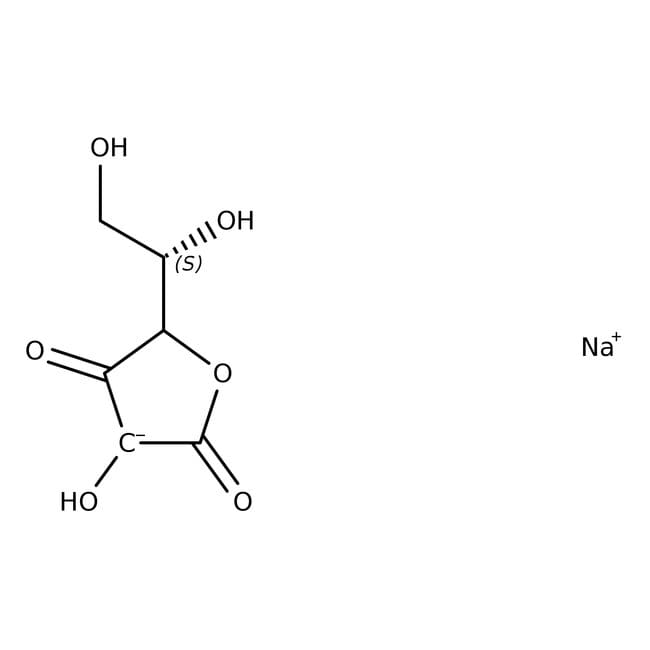 D-(-)-Isoascorbic acid, 99%, C6H8O6, CAS