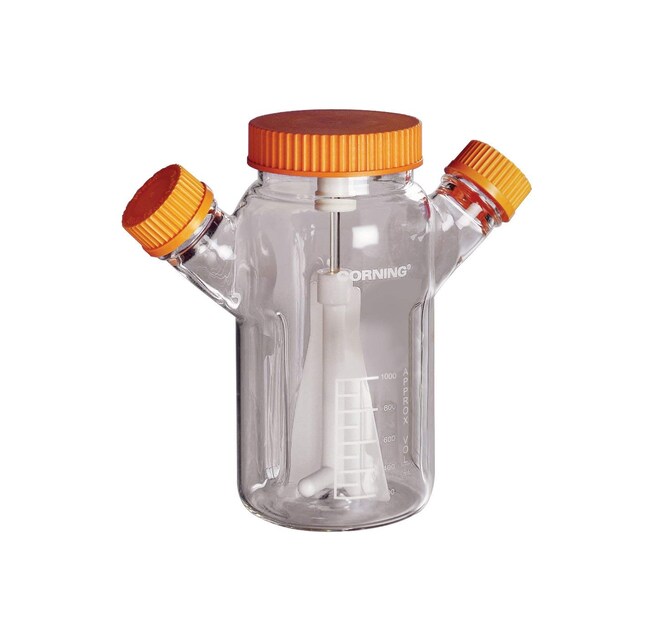 Corning Spinner flask baffled, vertical