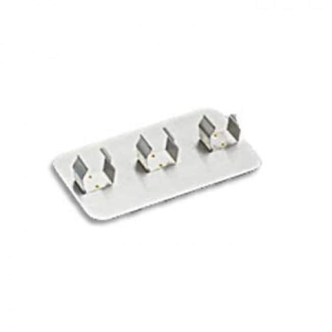 Metallplatte m. 3 Clips für Röhrchen mit