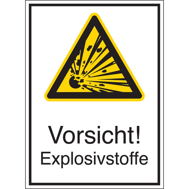 Brady Gefahrstoffschild: Vorsicht! Explo