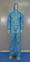 OVERALL PP/PE MIT KAPUZE BLAU 2XL,  UoM: