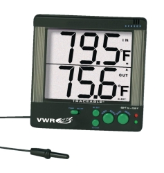 THERMOMETER FOUR ALERT ALARM BIG DIGITS,