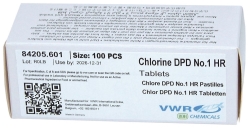 [EN]CHLORINE DPD NO.1 HR TABLETS,  UoM: