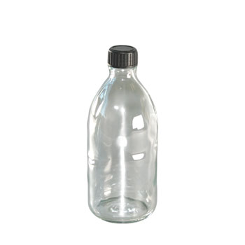 Glas-Enghalsgewindeflasche 0,500l klar