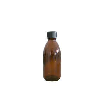 Glas-Enghalsgewindeflasche 0,100l  braun