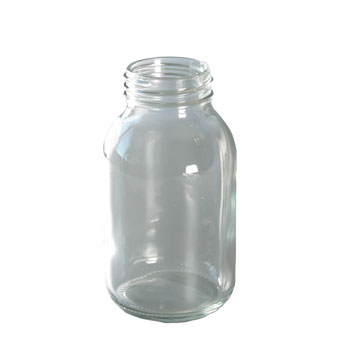 Glas-Weithalsgewindeflasche 0,500l klar