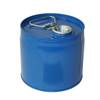 Stahlspundbehälter 6l roh-blau